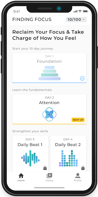 iPhone app used to navigate the course